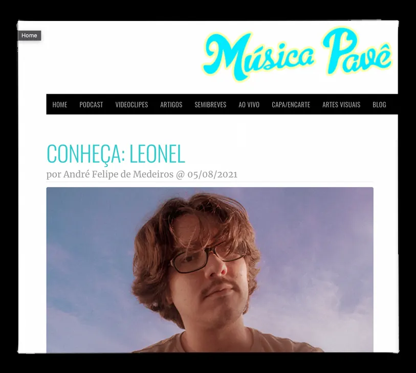 Matéria Conheça Leonel no Música Pavê