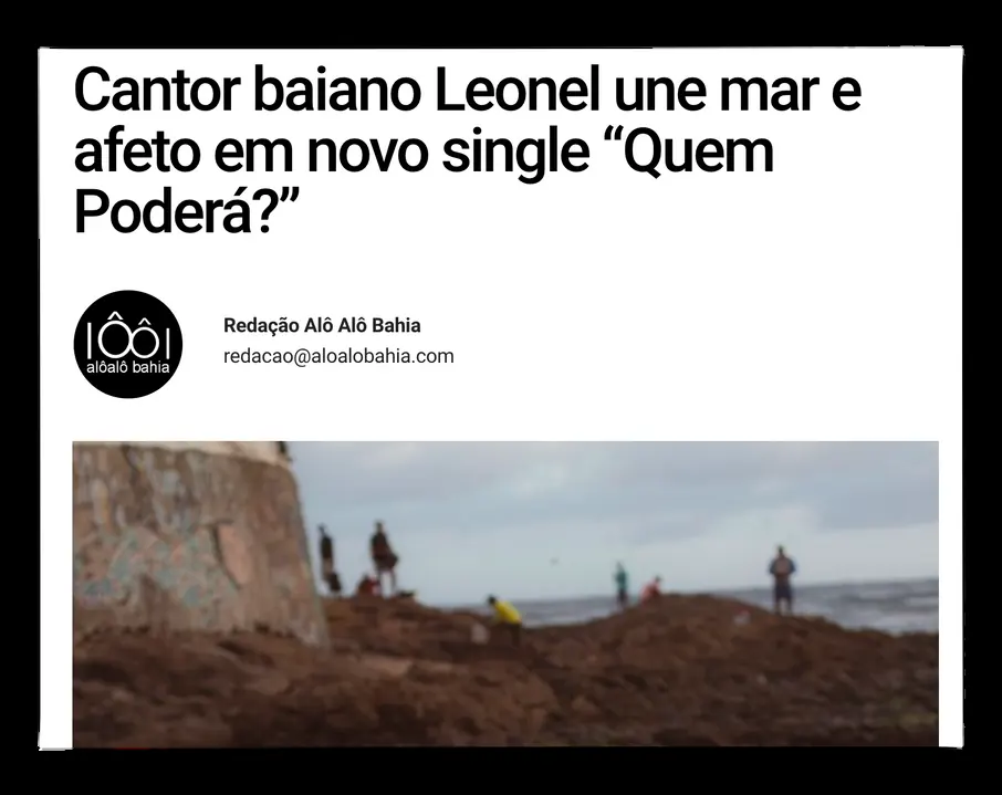 Recorte de imprensa sobre o single Quem Poderá